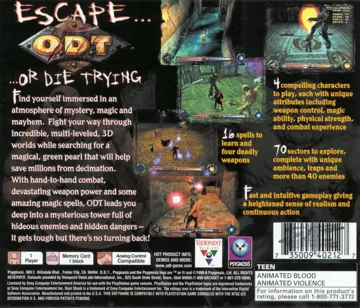 O.D.T. (US) box cover back